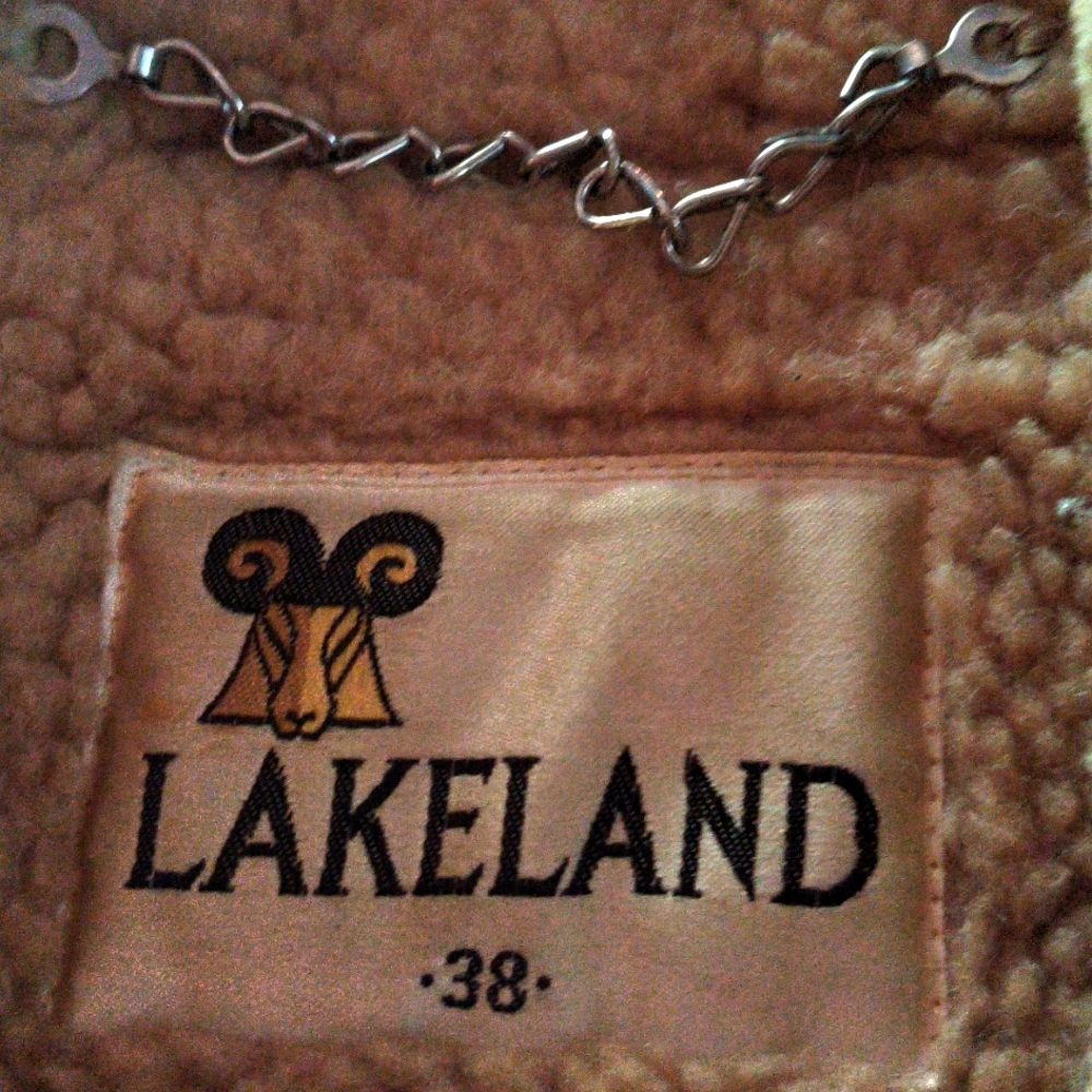 Vintage 70s Tapestry Carpet Lakeland Coat Jacket Medium 38 Sherpa  44" Chest - Picture 9 of 9